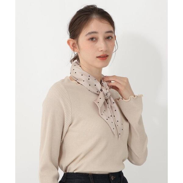 スカーフ バンダナ ポケット付きドットスカーフ/ネックリング 保冷剤対応 レディース