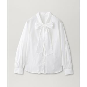 ブラウス シャツ 「ON/OFF着回し」ハイカウントボウタイブラウス レディース