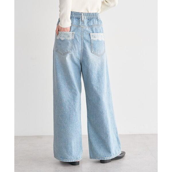 ジーンズ デニム デニムパンツ ポケットレースデニムパンツ レディース