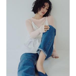 ジーンズ デニム デニムパンツ 「daily CLIP」フィットストレートデニム レディース