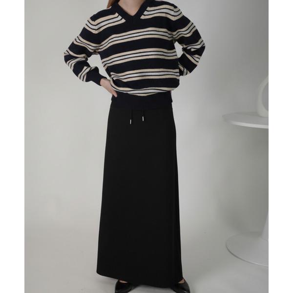 スカート Aライン スウェットロングスカート