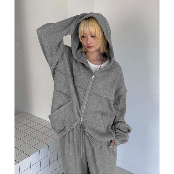 パーカー 星スタッズサーマル切り替えパーカー メンズ レディース