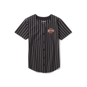tシャツ 半袖 H-D(R) エッセンシャル '03 ピンストライプ・ベースボールジャージ レディース