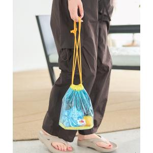ハンドバッグ FRUIT OF THE LOOM × FREAK'S STORE/フルーツオブザルーム 別注 クリア 巾着バッグ/PVCバッグ