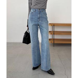 ジーンズ デニム デニムパンツ 「低身長サイズあり」セミフレアデニム レディース