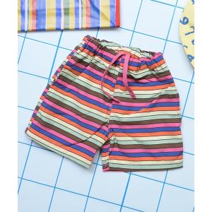 ワイドパンツ ハーフパンツ パンツ 短パン 「水陸両用/UVカット」総柄バギーショーツ キッズ 子供服 男の子 女の子