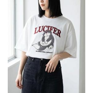 tシャツ 半袖 「71」別注「Disney/ディズニー」ミッキーマウス/ベイマックス/ルシファー/101匹わんちゃん アップリケ サガラ刺繍 クルーネックTシャツ/ユ…
