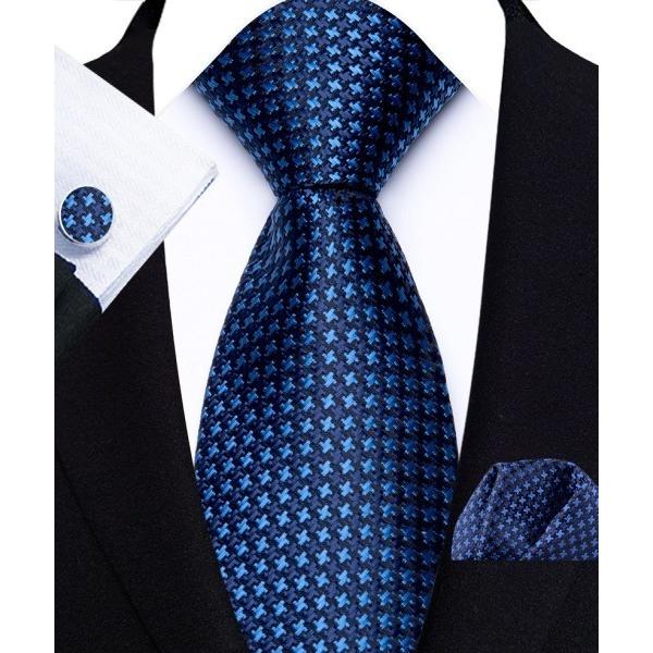 ネクタイ F＆D : ラティスパターンネクタイ・3点セット