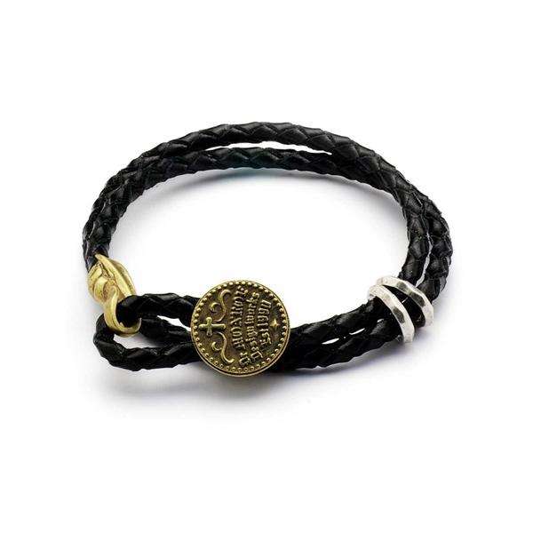 ブレスレット アンティークレザーブレスレット メンズ