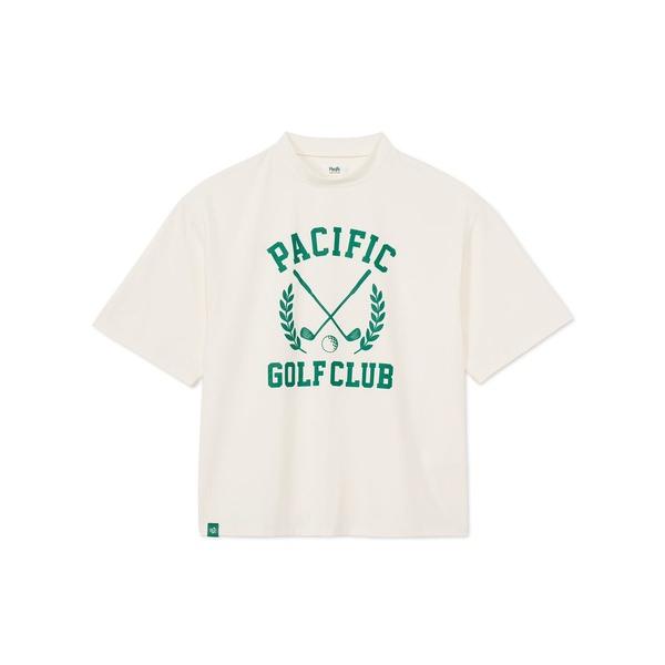 tシャツ MOCK-NECK TEE HALF SLEEVE LAUREL PRINT レディース