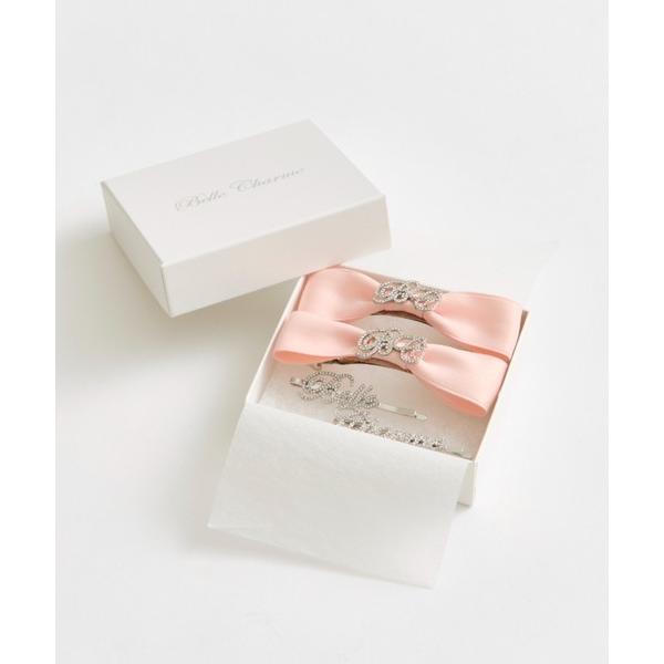 ヘアクリップ 「Belle Charme」Ribbon Barrette＆ Gloitter Pin...
