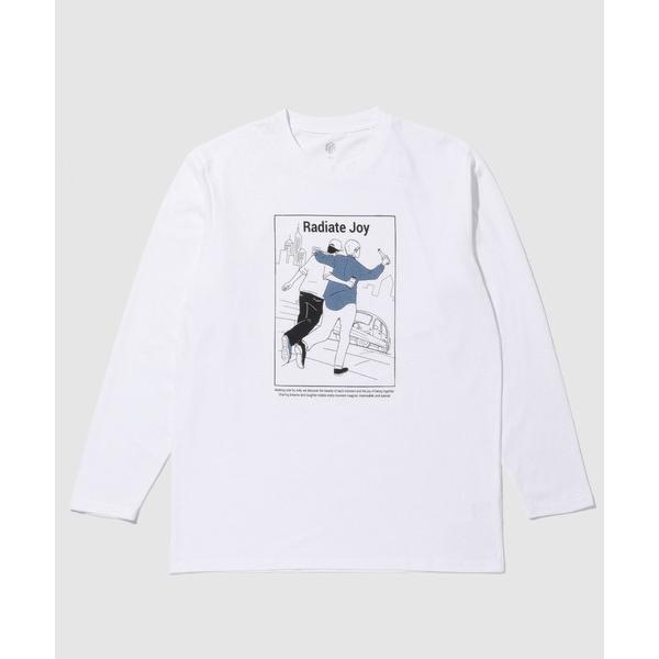 tシャツ 「T-GRAPHICS」チームロゴ ラインアート クルーネック ロングスリーブTシャツ メ...