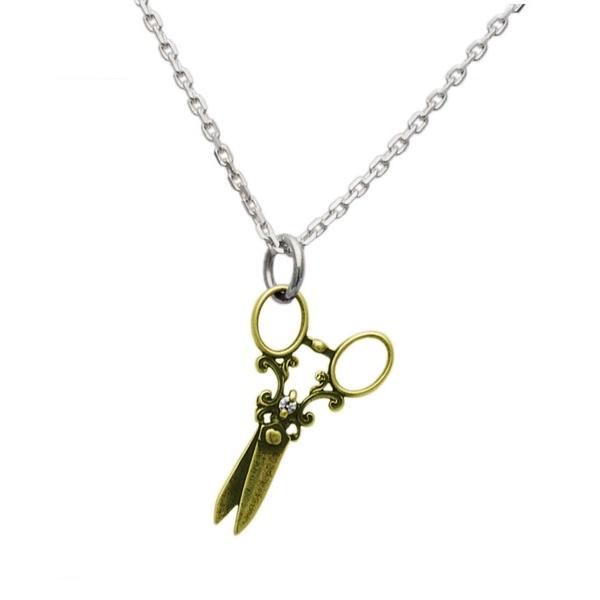 ネックレス 真鍮 SV925 アンティークシザーSync Note メンズ