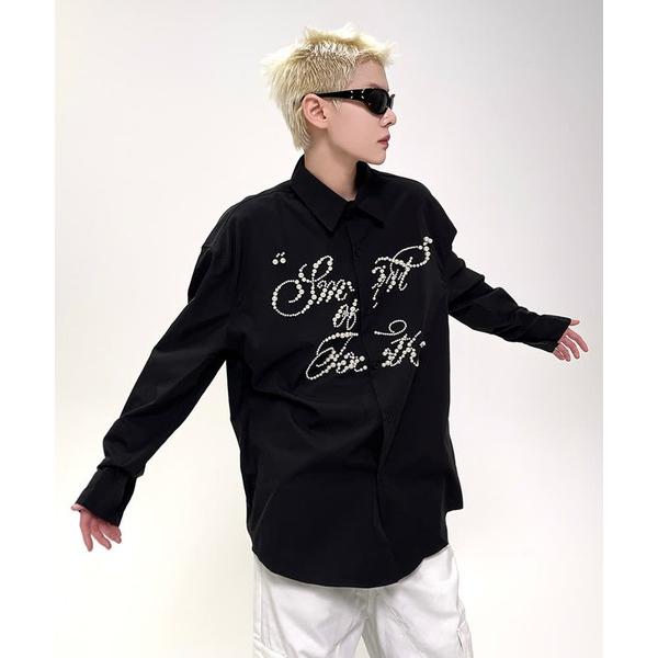 シャツ パールロゴオーバーサイズ ストリート ルーズフィットシャツ WO26S5TP17 メンズ