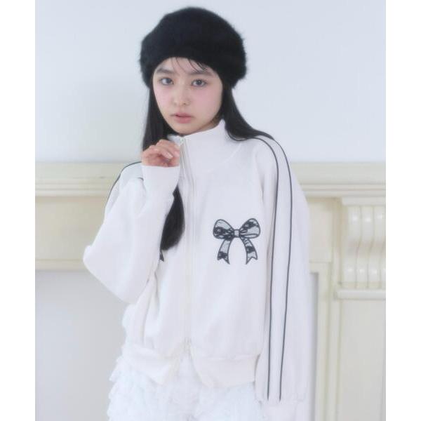 ブルゾン アウター WEGO/「26年春新作」レースリボントラックジャケット レディース