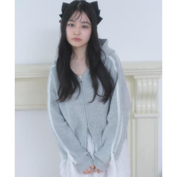 パーカー WEGO「26年春新作」/レースリボンニットパーカー レディース