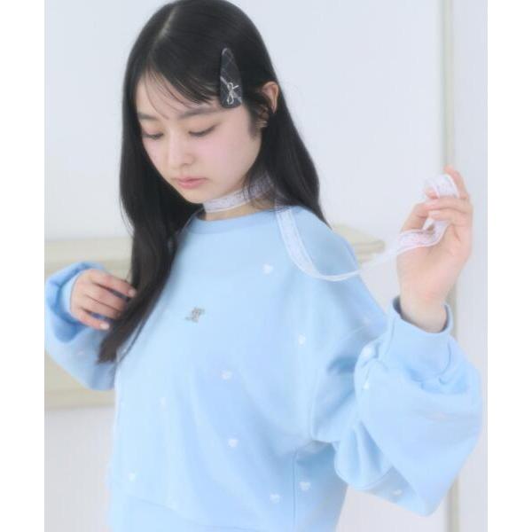 トレーナー スウェット WEGO/「26年春新作」ハート総柄刺繍スウェット レディース