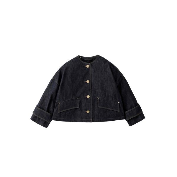 デニムジャケット gジャン HUMBIE NO COLLAR SH DNM JK MB レディース