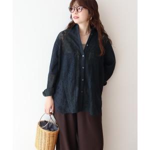 ブラウス シャツ パッチワークレースシャツ レディース