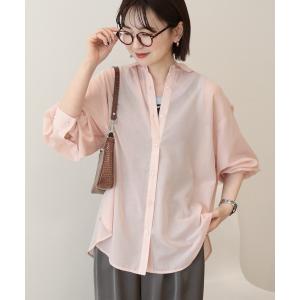 ブラウス シャツ 「イージーケア・UVカット」シアーラウンドシャツ レディース