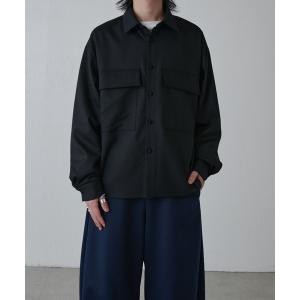 シャツ ダブルポケットオーバーシャツブルゾン メンズ