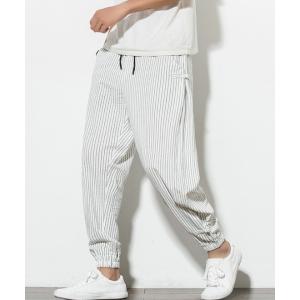 パンツ 「-ARCADE Limited Line-」 ルーズシルエット ストライプ イージー ジョガーパンツ メンズ