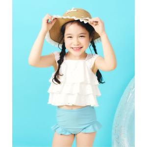 uvカット 水着 「UVカット」ティアードレースセパレート水着 キッズ 子供 女の子