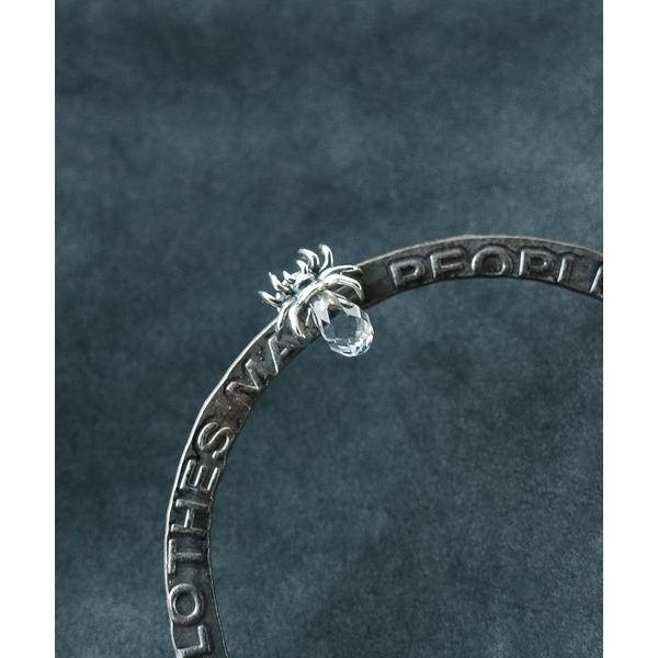 ピアス SV925 クリスタルガラス スパイダーモチーフ ピアス メンズ