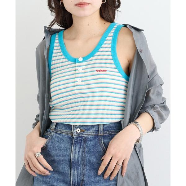 タンクトップ ノースリーブ 「Healthknit」26SS Multi Border Waffle...