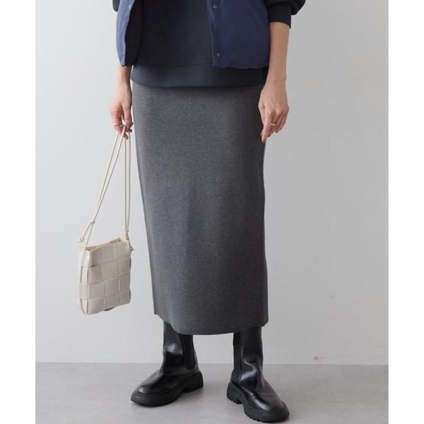 「AMERICAN HOLIC」 ニットスカート M 杢グレー レディース