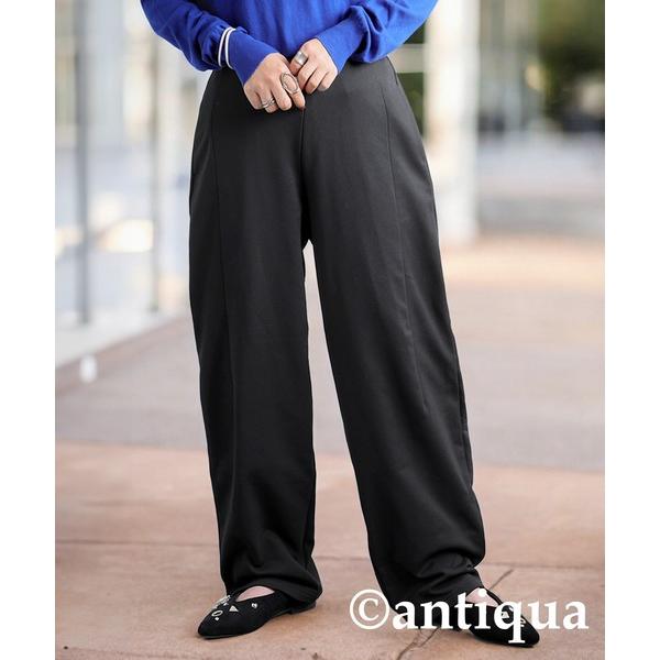 「antiqua」 イージーパンツ R ブラック レディース