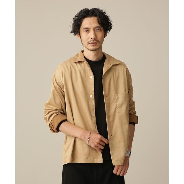 「NANO universe」 長袖シャツ L ベージュ メンズ