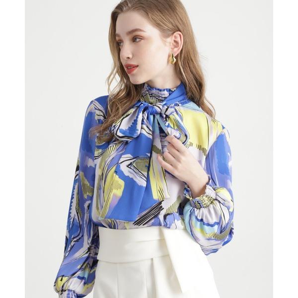 「PINKY&amp;DIANNE」 長袖ブラウス 38 ブルー系その他2 レディース