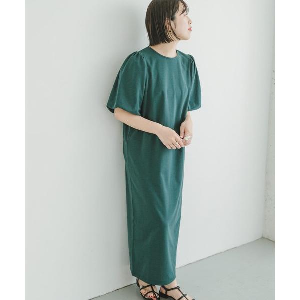 「ITEMS URBANRESEARCH」 半袖ワンピース FREE グリーン レディース