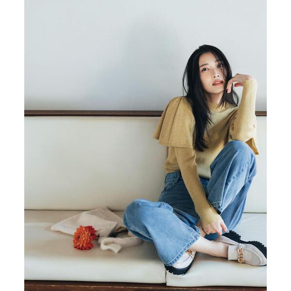 「NATURAL BEAUTY BASIC」 長袖ニット FREE イエロー レディース