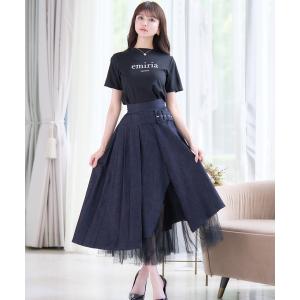 「emiriawiz」 ロングスカート MEDIUM ネイビー レディース