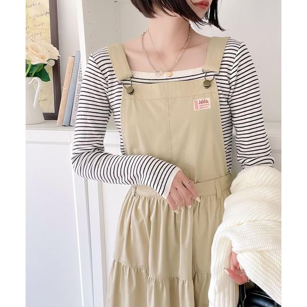 「Java」 サロペットスカート MEDIUM ベージュ レディース