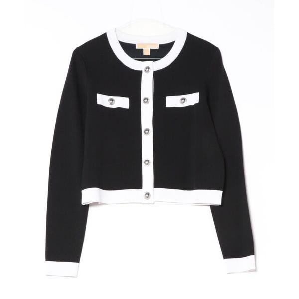 「MICHAEL KORS」 ニットカーディガン L ブラック レディース