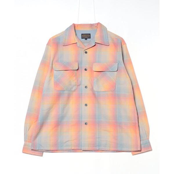 「PENDLETON」 長袖シャツ S ピンク メンズ