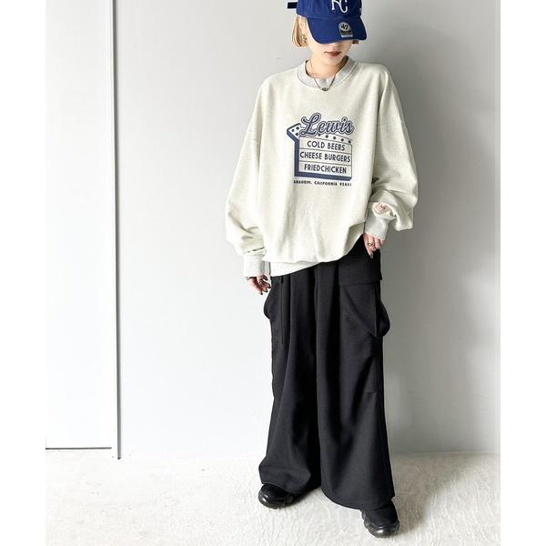 「Java」 長袖カットソー MEDIUM グレー レディース