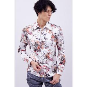 シャツ TORNADO MART∴アクアフラワープリントシャツ メンズ