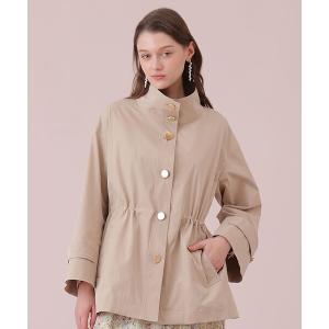 コート チェスターコート ブライトツイルスタンドハーフコート レディース
