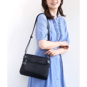 ショルダーバッグ バッグ 「撥水/軽量」アクセントレザーコンパクトショルダーバッグ レディース