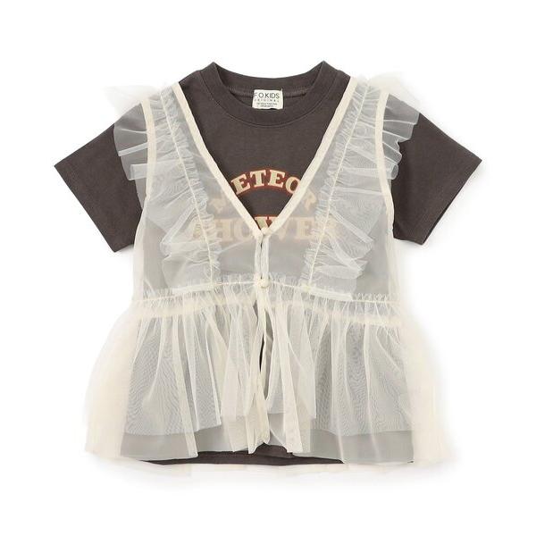 tシャツ 2PチュールベストセットTee_ジュニア対応 キッズ 子供服 女の子