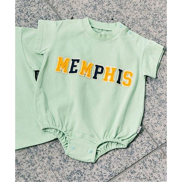 ベビー服 ロンパース 「リンク」ロゴアップリケロンパス