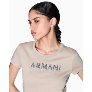 tシャツ 半袖 「A|X アルマーニ エクスチェンジ」AXロゴ 半袖クルーネックTシャツ/SLIM レディース