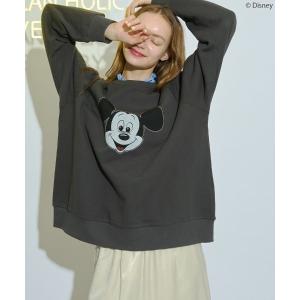 トレーナー スウェット 「Mickey＆Friends」ビンテージ風スウェット レディース