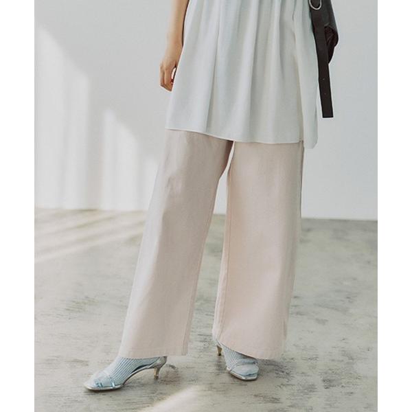 チノパン 「一部サイズ予約」ギャザーカラーチノパンツ「プチ・プラスサイズあり」 レディース