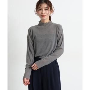 tシャツ ソフトチュールハイネックプルオーバー「プラスサイズあり」 レディース