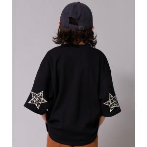 tシャツ 「ワッフル」袖スターパッチ半袖T「PAIRMANON STREET」 キッズ 子供服 男の子 女の子